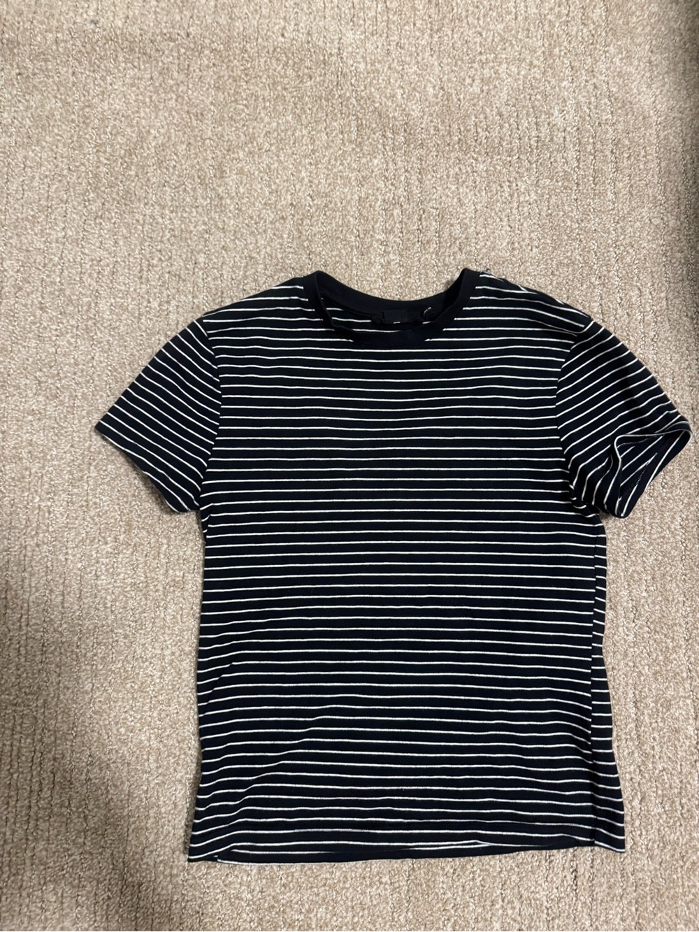 Classic Black & White Striped Crewneck baby Tee